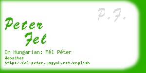 peter fel business card